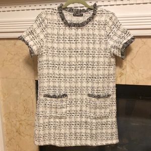 SHEIN black and white tweed dress